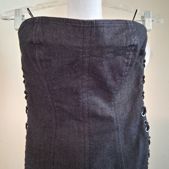 Cinq a Sept Gaia Dark Denim Strapless Mini Dress Size 2 - Picture 3 of 9